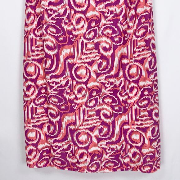 Title Nine Women's Breeze Ikat Cowl Neck Knit Dress Small Pink Sleeveless - Picture 3 of 13
